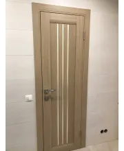 Двері Leador Doors Verona дуб мокко Чорне скло