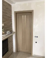 Двері Leador Doors Verona дуб мокко Чорне скло