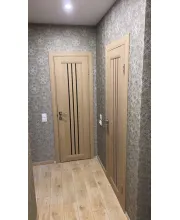 Двері Leador Doors Verona дуб мокко Чорне скло