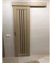 Двері Leador Doors Verona дуб мокко Чорне скло Двері Leador Doors Verona дуб мокко Чорне скло