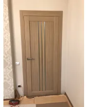 Двері Leador Doors Verona дуб мокко Чорне скло