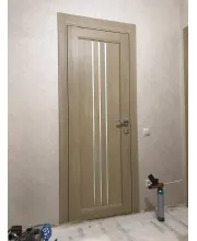 Двері Leador Doors Verona дуб мокко Чорне скло