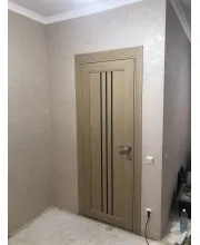 Двері Leador Doors Verona дуб мокко Чорне скло