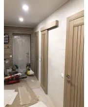 Двері Leador Doors Verona дуб мокко Чорне скло