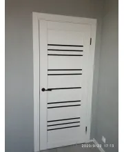 Міжкімнатні Двері Darumi Doors Versal дуб ольс Чорне скло Ламінатин Міжкімнатні Двері Darumi Doors Versal дуб ольс Чорне скло Ламінатин