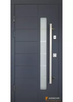 Двері MEGAPOLIS (MG3) Вулиця зі стеклопакетом 492 Liberty Abwehr