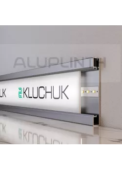 Плінтус алюмініевий накладний LED 100х12х2700 мм ALU-LED10012 RAL Kluchuk