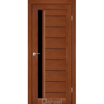 Межкомнатные Двери Darumi Doors Bordo орех роял Черное стекло Ламинатин-0
