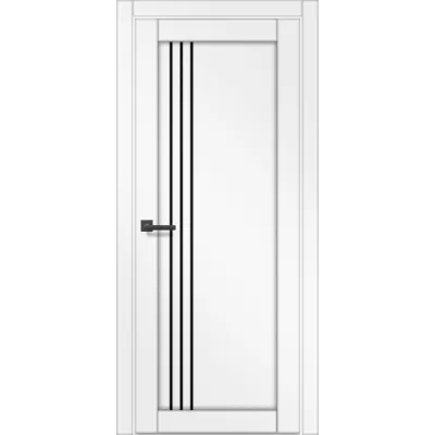 Межкомнатные Двери Gradoporte GP-54 Черное стекло ПВХ плёнка-0