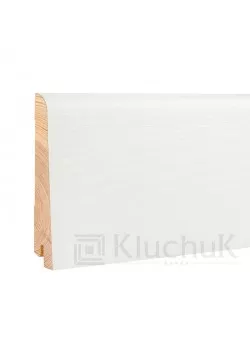 Плинтус Белый White plinth 100х19х2200 Евро KLW-05 Kluchuk