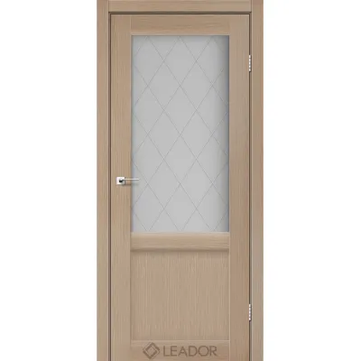 Межкомнатные Двери Leador Doors Laura LR-01 сатин белый дуб мокко ПВХ плёнка-0