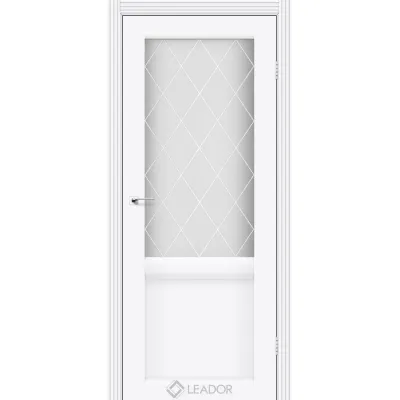 Межкомнатные Двери Leador Doors Laura LR-01 сатин белый белый матовый ПВХ плёнка-0