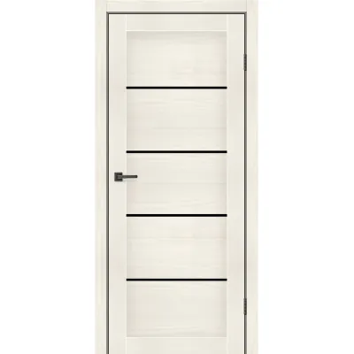 Межкомнатные Двери MSDoors Fashion Holst MONTANA с черным стеклом ПВХ плёнка-1