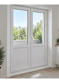 Металопластикові двері VEKA Softline 70 двостулкові 1400 x 2000 мм
