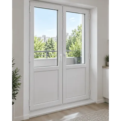 Металлопластиковые двери WDS 76 AD двустворчатые 1300 x 1900 мм-0