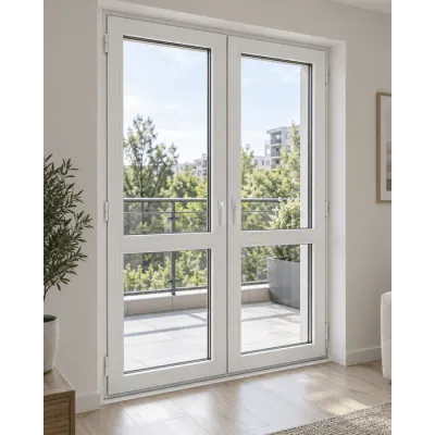 Металлопластиковые двери WDS 76 AD двустворчатые 1200 x 1900 мм-0
