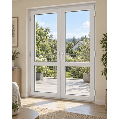 Металлопластиковые двери WDS 6S двустворчатые 1200 x 2000 мм-0