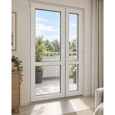 Металлопластиковые балконные двери Steko IDEAL2000 поворотно-откидное 1300 x 2000 мм-0
