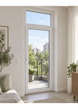 Металопластикові двері Rehau Euro 70 з фрамугою 800 x 2200 мм