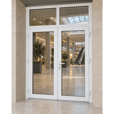 Металлопластиковые двери WDS 6S с фрамугой 900 x 2500 мм-0