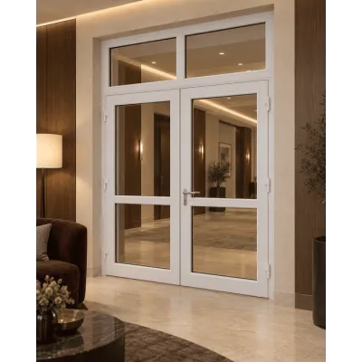 Металлопластиковые двери WDS 76 AD с фрамугой 1500 x 2500 мм-0