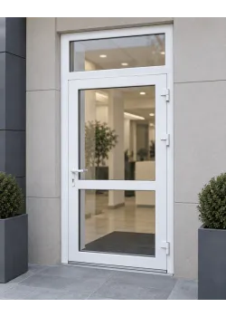 Металопластикові двері WDS 5S з фрамугою 800 x 2400 мм