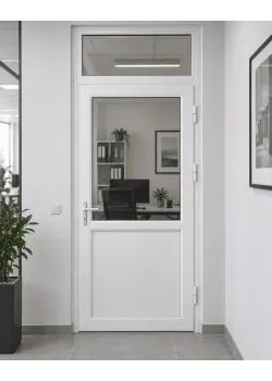 Металопластикові двері Rehau Euro 60 з фрамугою 900 x 2500 мм