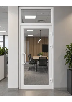 Металопластикові двері Steko IDEAL 4000 з фрамугою 700 x 2300 мм
