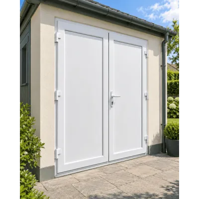 Металопластикові двері для технічних приміщень VEKA Softline 76 поворотні 1800 x 2000 мм-0