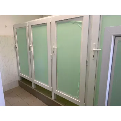 Металлопластиковые двери для технических помещений VEKA Softline 76 поворотные 800 x 2000 мм-10