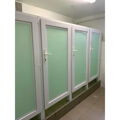 Металлопластиковые двери для технических помещений VEKA Softline 76 поворотные 800 x 2000 мм-9
