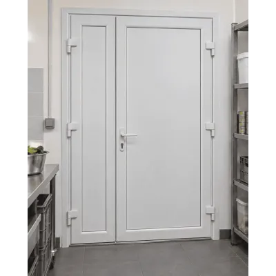 Металлопластиковые двери для технических помещений VEKA Softline 70 поворотные 1200 x 1900 мм-1