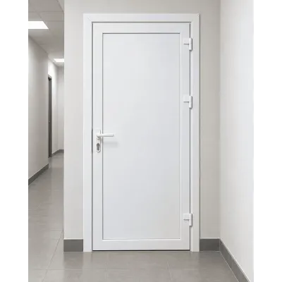 Металлопластиковые двери для технических помещений VEKA Softline 76 поворотные 700 x 2000 мм-0