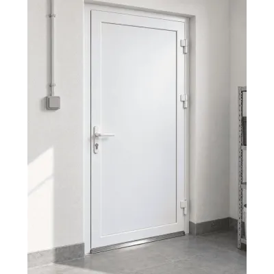 Металлопластиковые двери для технических помещений VEKA Softline 76 поворотные 800 x 2000 мм-0