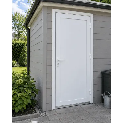 Металлопластиковые двери для технических помещений REHAU EURO 60 поворотные 800 x 2000 мм-0