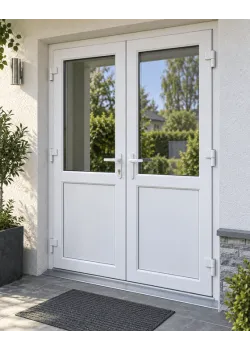 Металопластикові двері REHAU SYNEGO 80 двостулкові 1700 x 2000 мм
