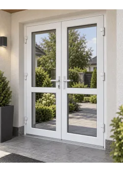 Металопластикові двері REHAU 60 двостулкові 1500 x 2100 мм