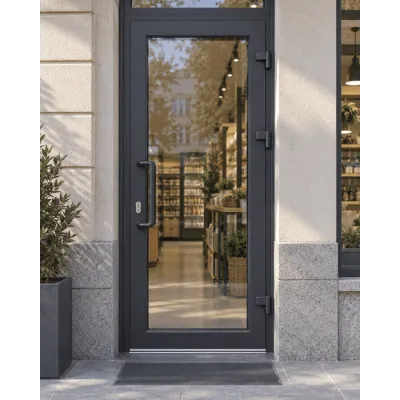 Металлопластиковые входные двери VEKA Softline 1000 x 2100 мм ламинированные-0