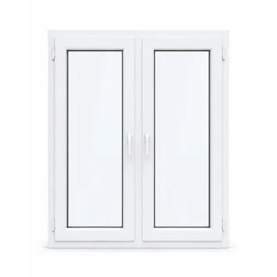 Металлопластиковое окно Veka Softline 82 2-створчатое с 2 поворотно-откидными створками ламинированное 1300×1400 мм-1