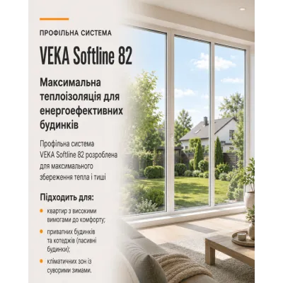 Металлопластиковое окно Veka Softline 82 одностворчатое поворотно-откидное 800 x 1000 мм-3
