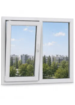 Металлопластиковое окно Epsilon Optima двустворчатое с поворотно-откидной створкой 1200 x 1400 мм