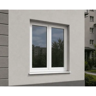 Металлопластиковое окно VEKA Softline двухстворчатое с фрамугой 1500 x 1900 мм-3