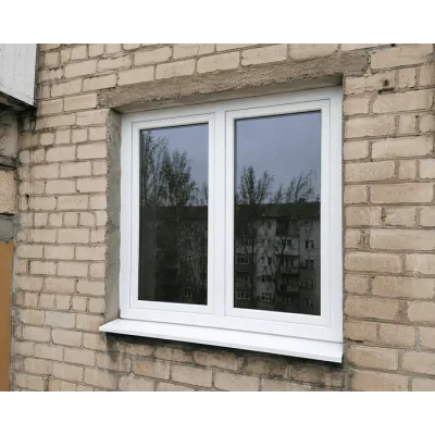 Металлопластиковое окно Viknaroff MegaLine 600 двустворчатое с поворотно-откидной створкой 1200 x 1400 мм-1