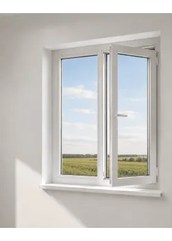 Металлопластиковое окно Veka Proline двустворчатое с поворотно-откидной створкой 1200 x 1400 мм
