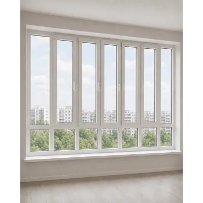 Панорамные металлопластиковые окна WDS 7S 3700x2150 мм-0