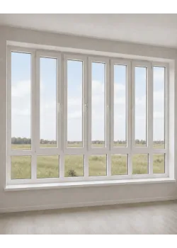 Панорамные металлопластиковые окна WDS 7S 5000x2400 мм
