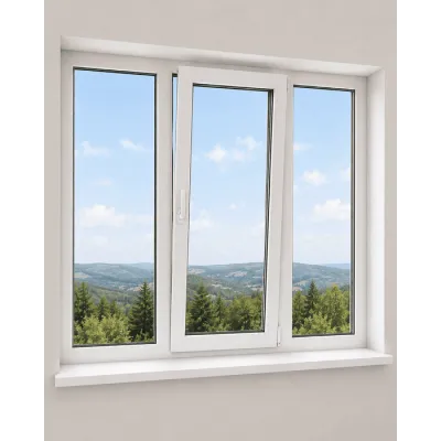 Металлопластиковое окно Veka Softline 82 трёхстворчатое с поворотно-откидной створкой 2500x1700 мм-0