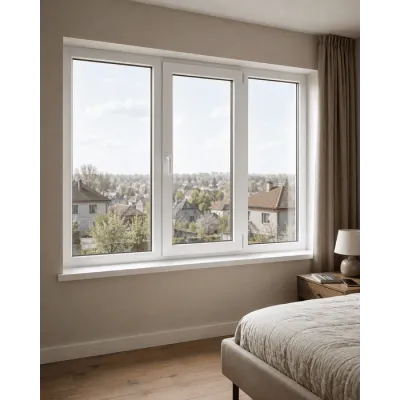 Металлопластиковое окно Veka Softline 82 трёхстворчатое с поворотно-откидной створкой 2500x1700 мм-1