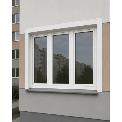 Металлопластиковое окно Vikonda Classic трёхстворчатое с поворотно-откидной створкой 2500x700 мм-2