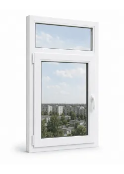 Металлопластиковое окно Steko IDEAL2000 одностворчатое с фрамугой 700 x 1000 мм